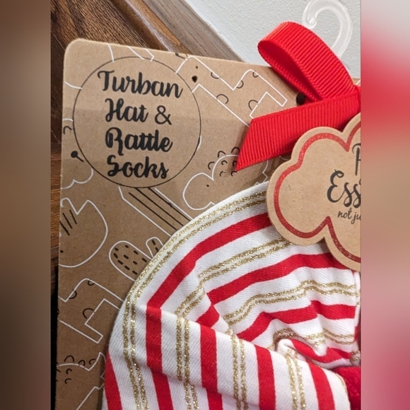 Baby Essentials Infant Candy Cane Christmas Hat Set 0 - 6 Months - Picture 2 of 3